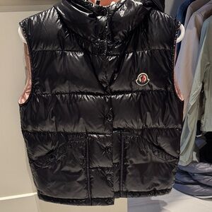 Moncler Women's Shiny Black Puffer Vest